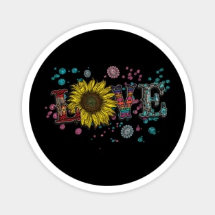 Love sunflower serape Magnet